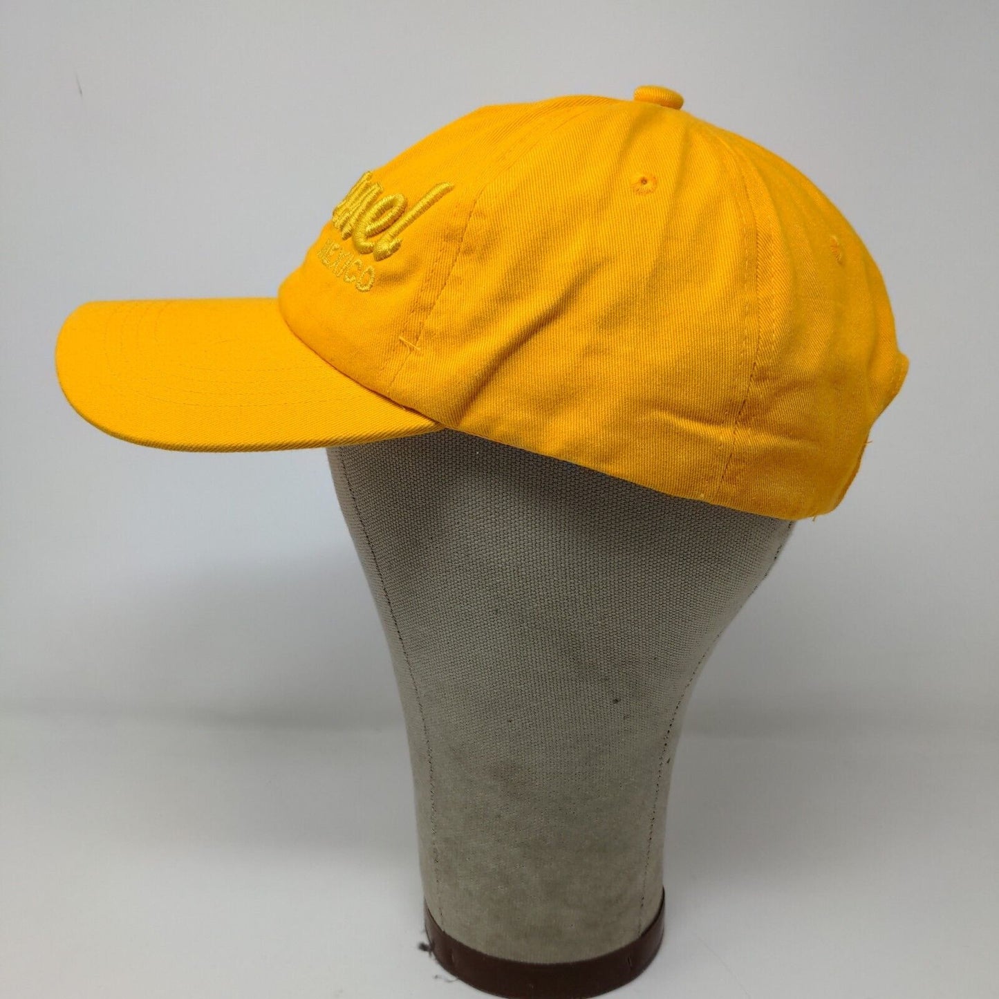 Cozumel Mexico Men's Slideback Hat Yellow Adjustable Embroidered Logo