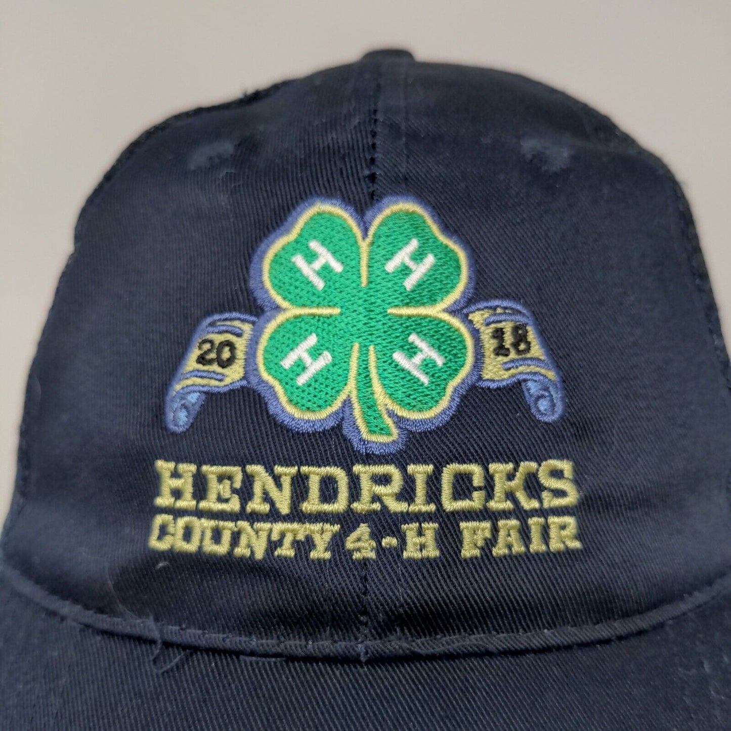 Otto Hendricks County 4-H Fair Blue Snapback Meshback Hat Cap One Size
