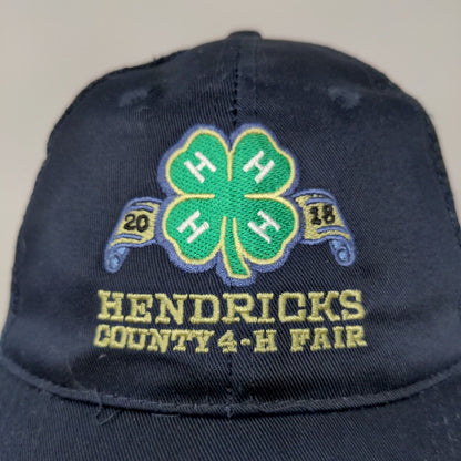 Otto Hendricks County 4-H Fair Blue Snapback Meshback Hat Cap One Size