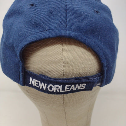 City Hunter Mens New Orleans Strapback Hat Blue OSFA Embroidered Logo