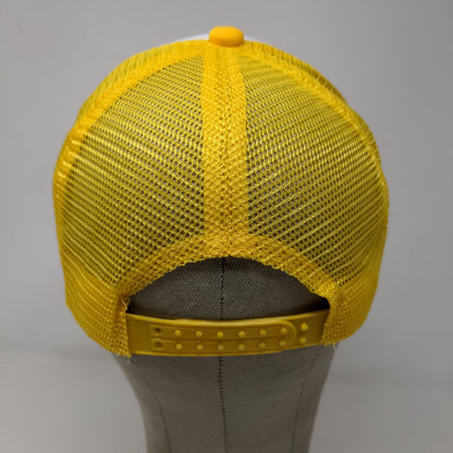 Dollar General Mens Yellow Glasses Project Snapback Mesh Back Hat Yellow White