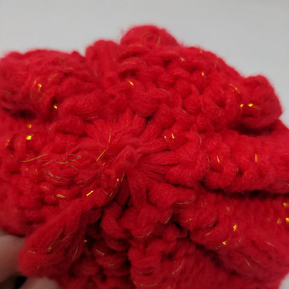 Gettix Men's Knit Beanie Ski Cap Red One Size Cable Knit Pom Pom