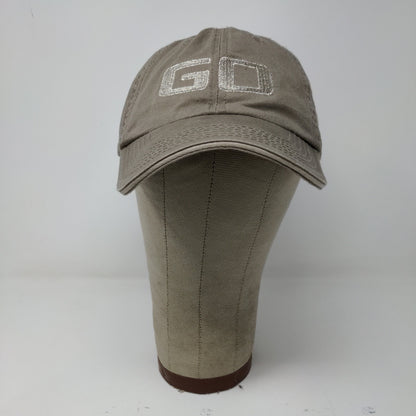 Port & Company Strapback GO Hat Embroidered Spell Out Logo Gray