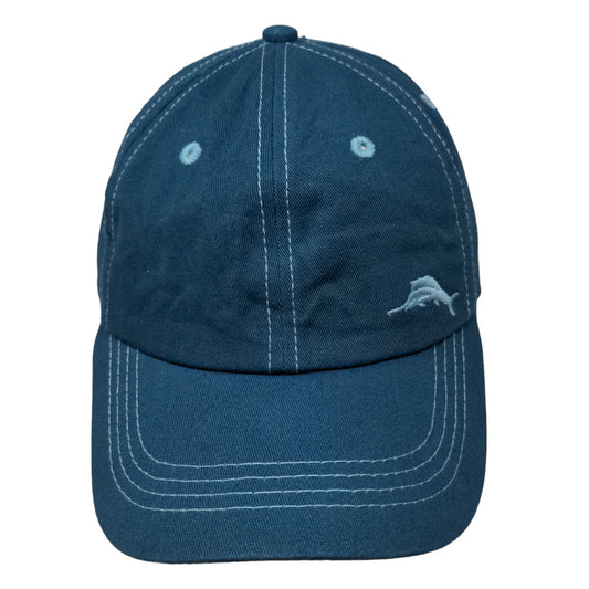 Tommy Hilfiger Men's Slideback Hat Blue Size OS Embroidered Fish Logo Cotton