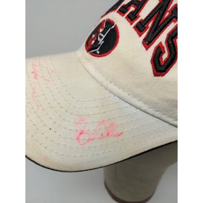 MLB Indianapolis Indians Snapback Hat Embroidered Cream Autographed SEE DESC