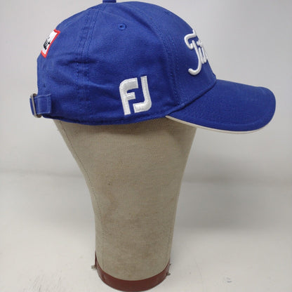 Titleist Golf Mens Pro V1 Slideback Hat Blue Adjustable Embroidered Logos