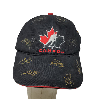 Waves Men's Strapback Team Canada Hockey Hat Embroidered Autographs Signatures