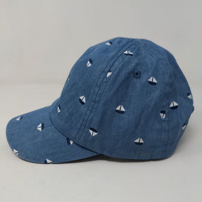 H&M Boy's Toddler Stretchy Hat Blue Size 1.5-2 Years Sailboat Graphic