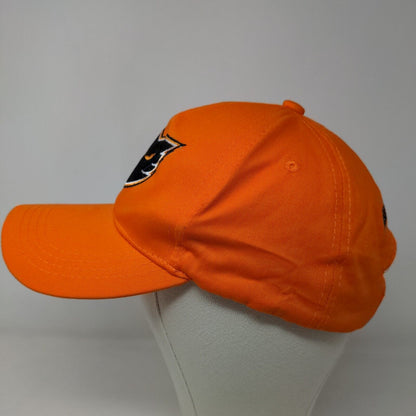 Service Electric Men's Strapback Hat Orange Adjustable Embroidered Logo