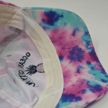 Lucky 7 USA Women's Strapback Hat Multicolor Tie Dye Embroidered Ocean City NJ