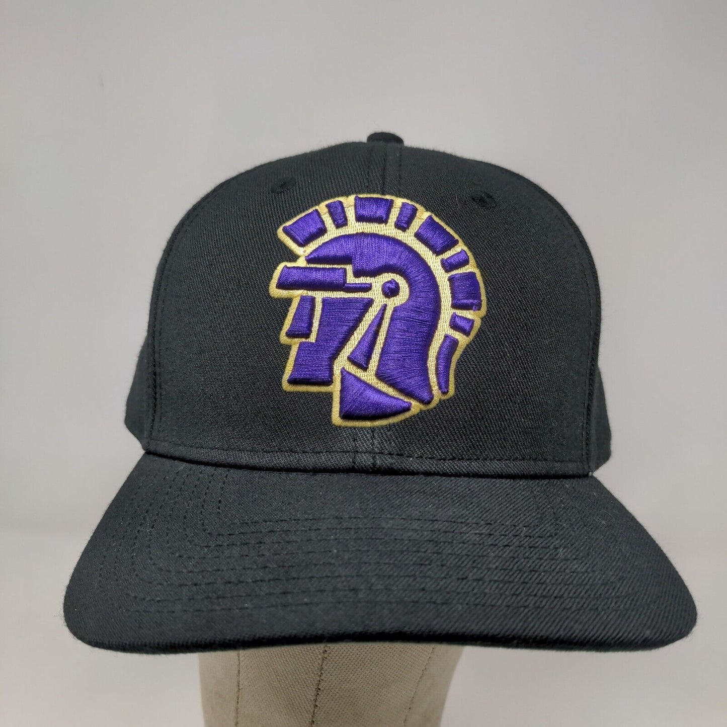 The Game Men's Snapback Hat Black OSFM Embroidered Trojan Acrylic Wool Blend