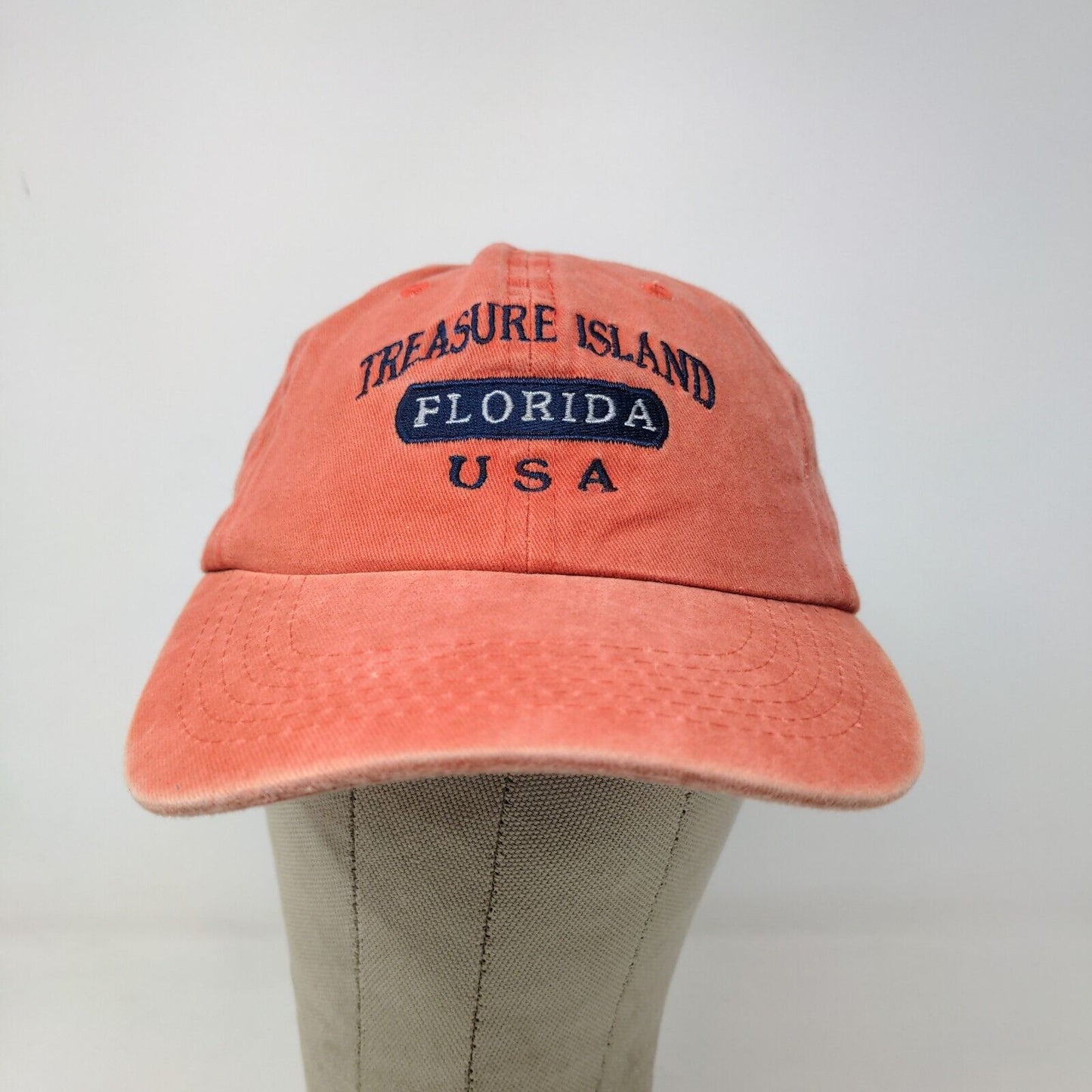 Sunkiss Men's Treasure Island Florida Hat Cap Orange Slideback Embroidered Logo