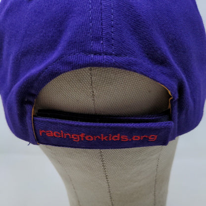 Racing for Kids Men's Strapback Hat Purple Yellow OSFA Embroidered Logo
