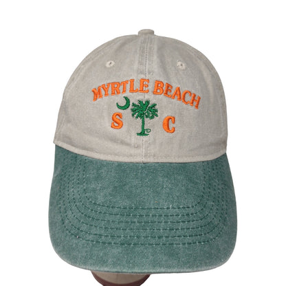 Shade Shack Men's Strapback Hat Gray Green Myrtle Beach South Carolina