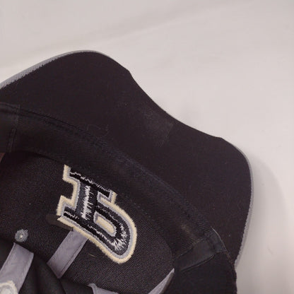 Captivating Purdue Boilermakers Hat Gray Black Stripes Embroidered Logo Train