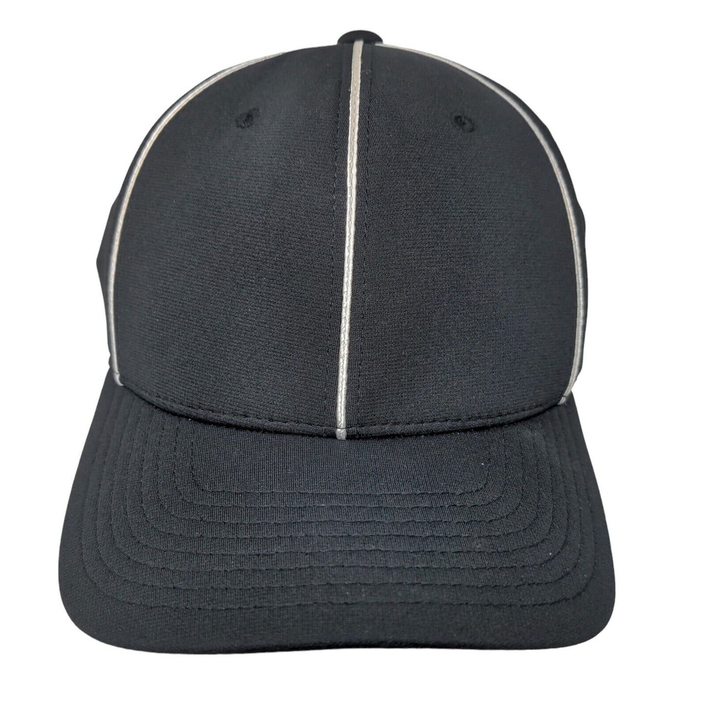 Richardson Men's Fitted Hat Black White Size S/M Blank Polyester Spandex