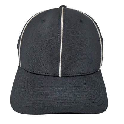 Richardson Men's Fitted Hat Black White Size S/M Blank Polyester Spandex