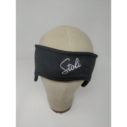 Stoli Vodka Ear Muffs Ear Warmers Black Embroidered Spell Out