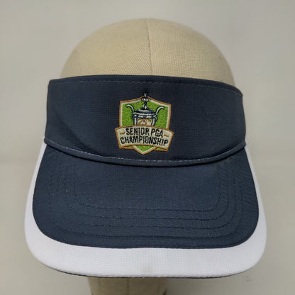 PGA Men's 75th Senior Championship Blue White Strapback Visor Hat Embroidered