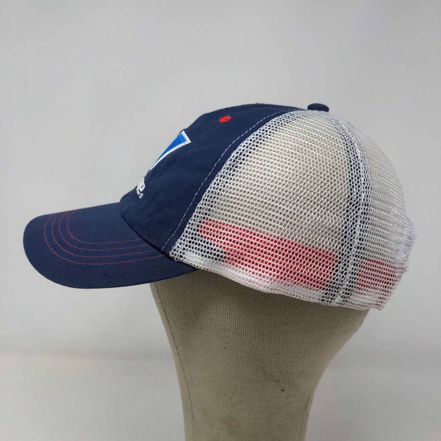 Valvoline Men's Snapback Mesh Back Hat Blue White OSFA Embroidered Logo