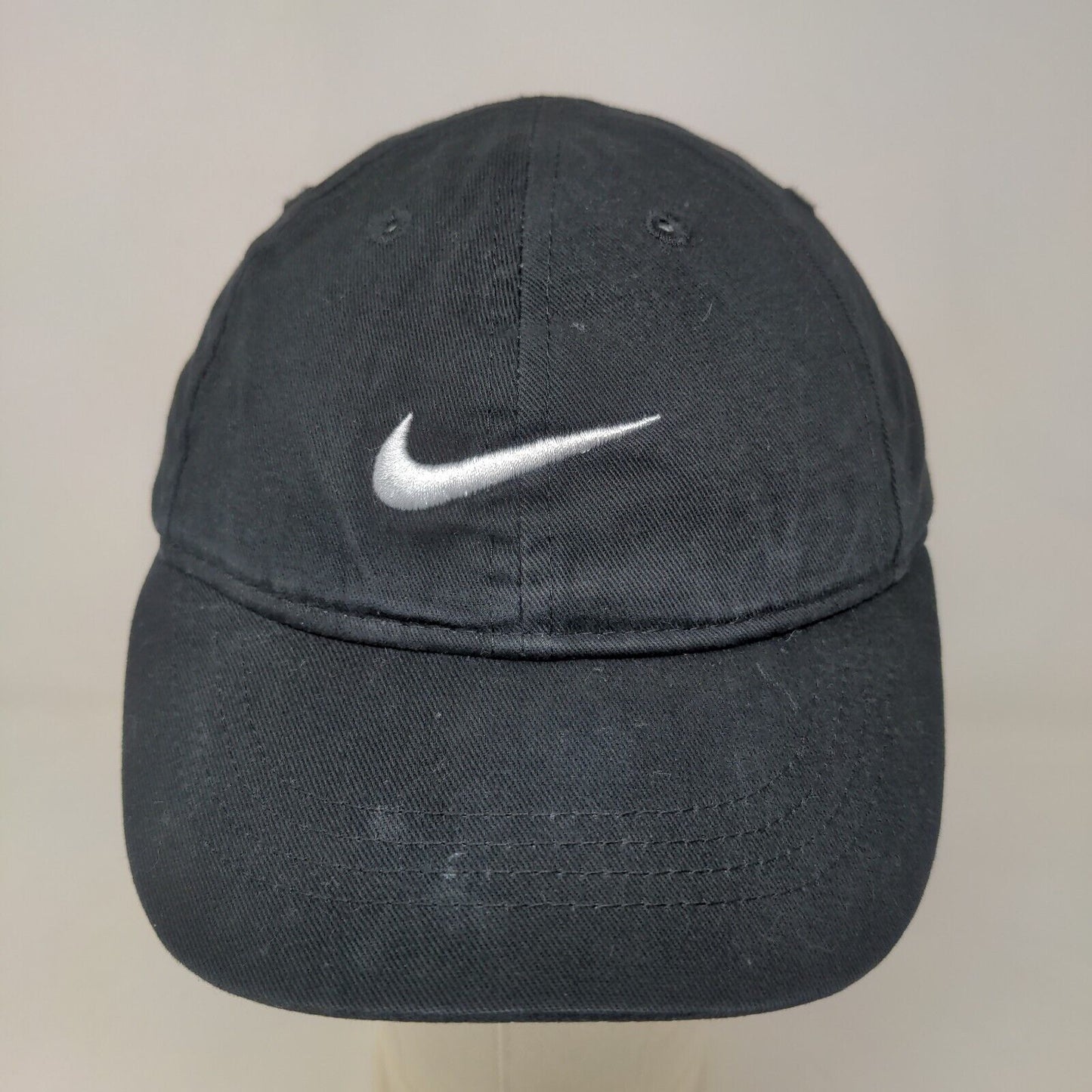 Nike Toddler Strapback Hat Black 100% Cotton Swoosh Logo Embroidered