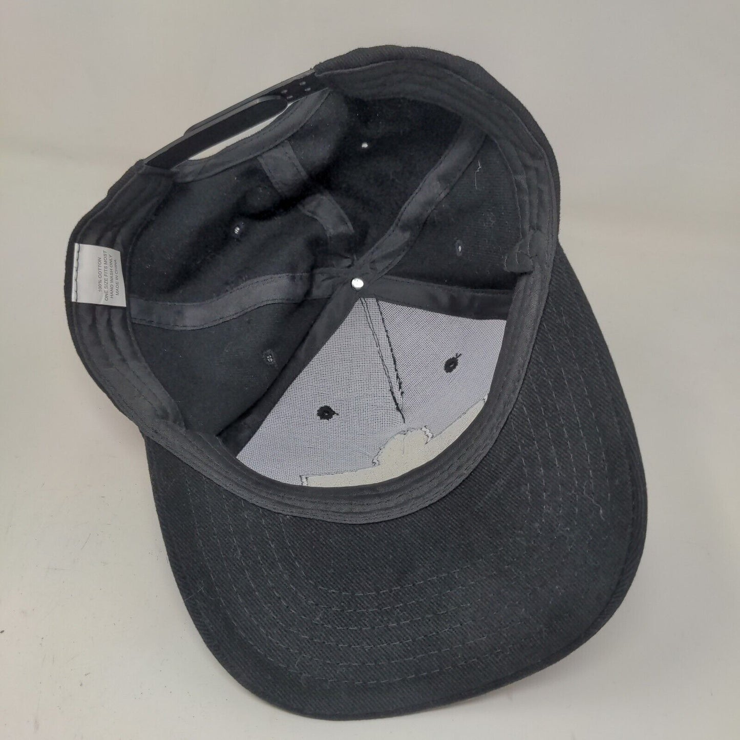 Burn Box Men's Double Snapback Hat Black OSFM 100% Cotton Embroidered Logo