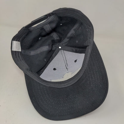 Burn Box Men's Double Snapback Hat Black OSFM 100% Cotton Embroidered Logo