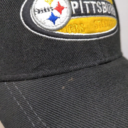 NFL Men's Strapback Pittsburgh Steelers Hat Embroidered Logo Black OSFA