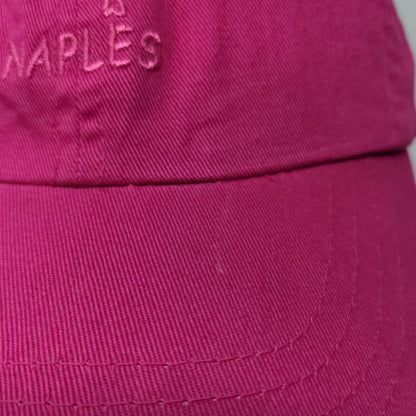 Distinctive Headwear Women's Strapback Hat Pink Embroidered Naples Logo Dolphins