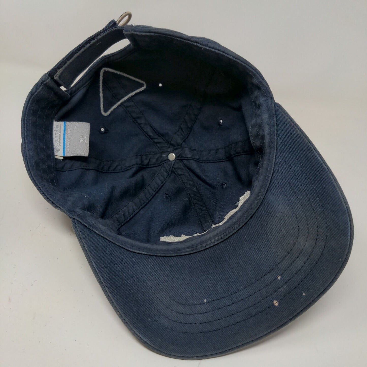 Columbia PFG Men's Strapback Hat Blue Size O/S Embroidered Logo Distressed