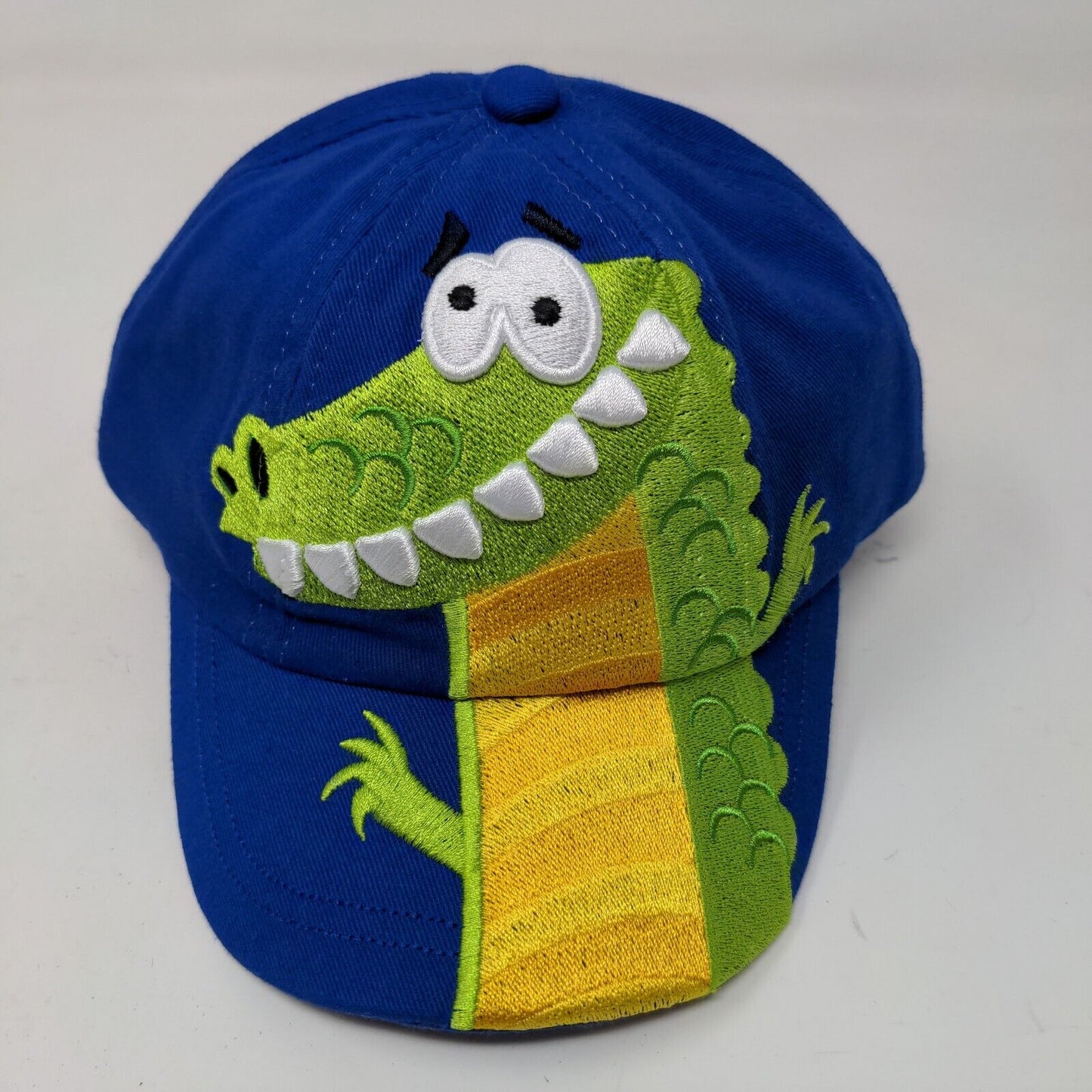 Kid Tees Stephen Joseph Boy's Hat Stretchy Blue Size Kid Embroidered Dinosaur