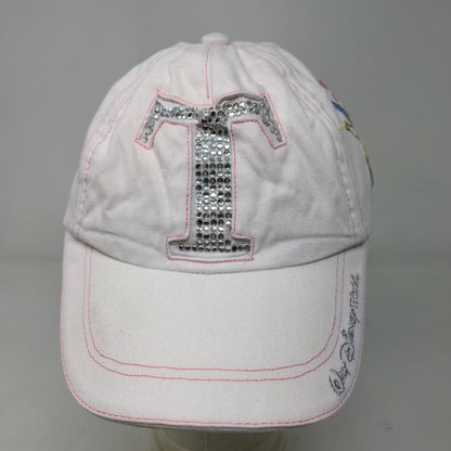 Walt Disney World Girls Strapback Hat Pink Embroidered Tinkerbell Rhinestones