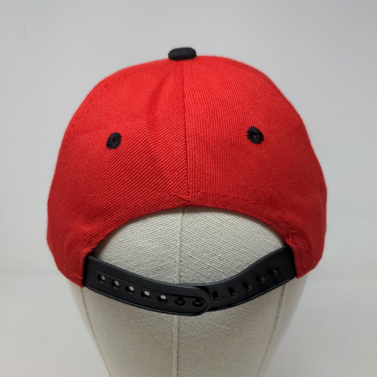 Messi Men's Snapback Hat Red Black Adjustable Embroidered Logo 100% Acrylic
