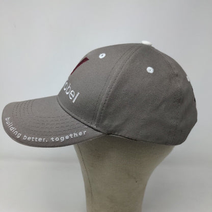 Von Tobel Men's Strapback Hat Gray Adjustable Embroidered Logo