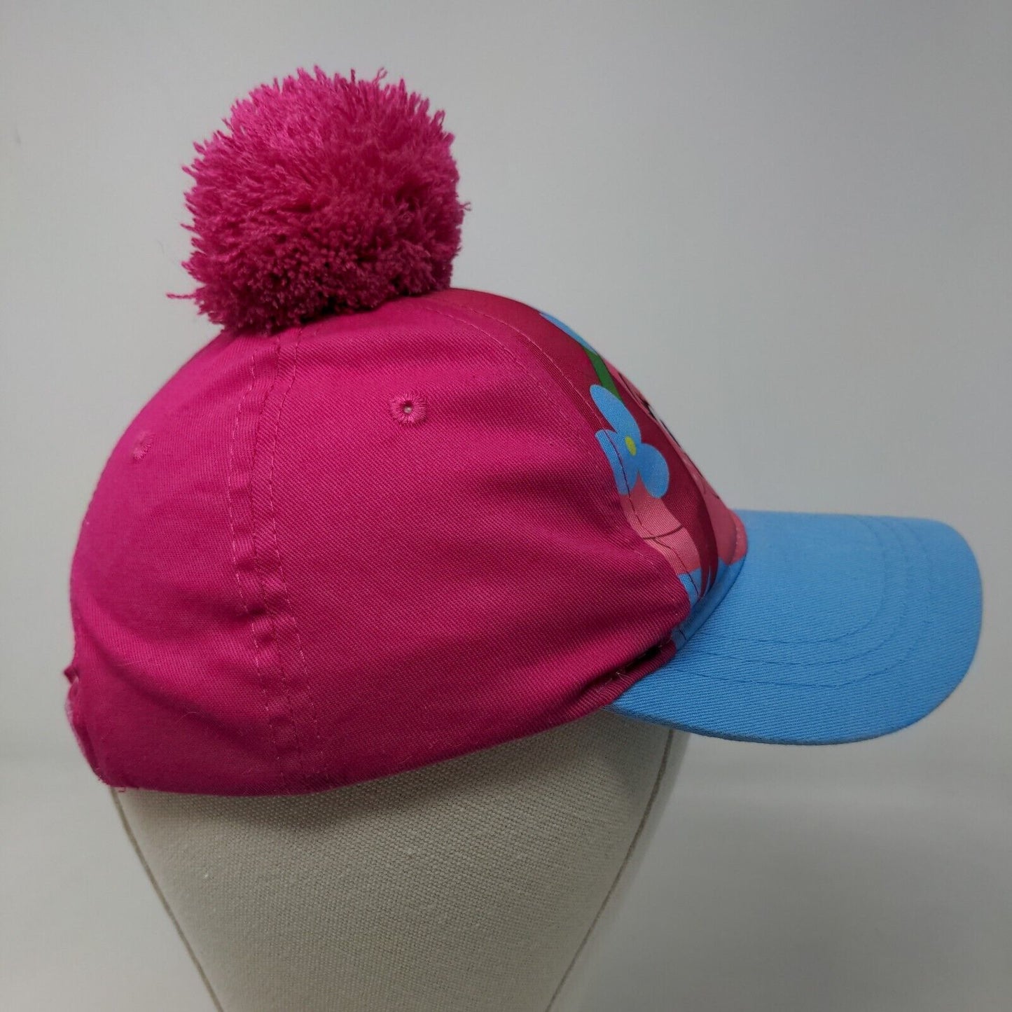 Dreamworks Trolls Girl's Strapback Hat Multicolor OSFM Poppy 2019 Pom Pom