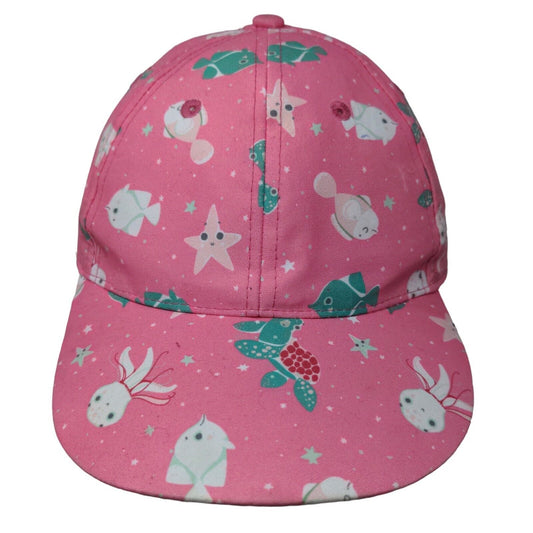 Banana Boat Girl's Strapback Hat Pink Size OS Graphic Fish Ocean Creatures