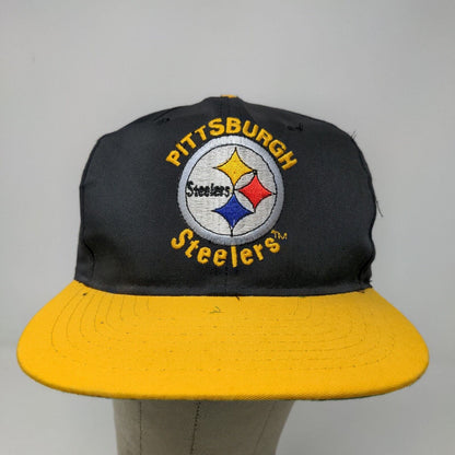 Team NFL Men's Snapback Hat Black Size OSFA Embroidered Pittsburgh Steelers Logo
