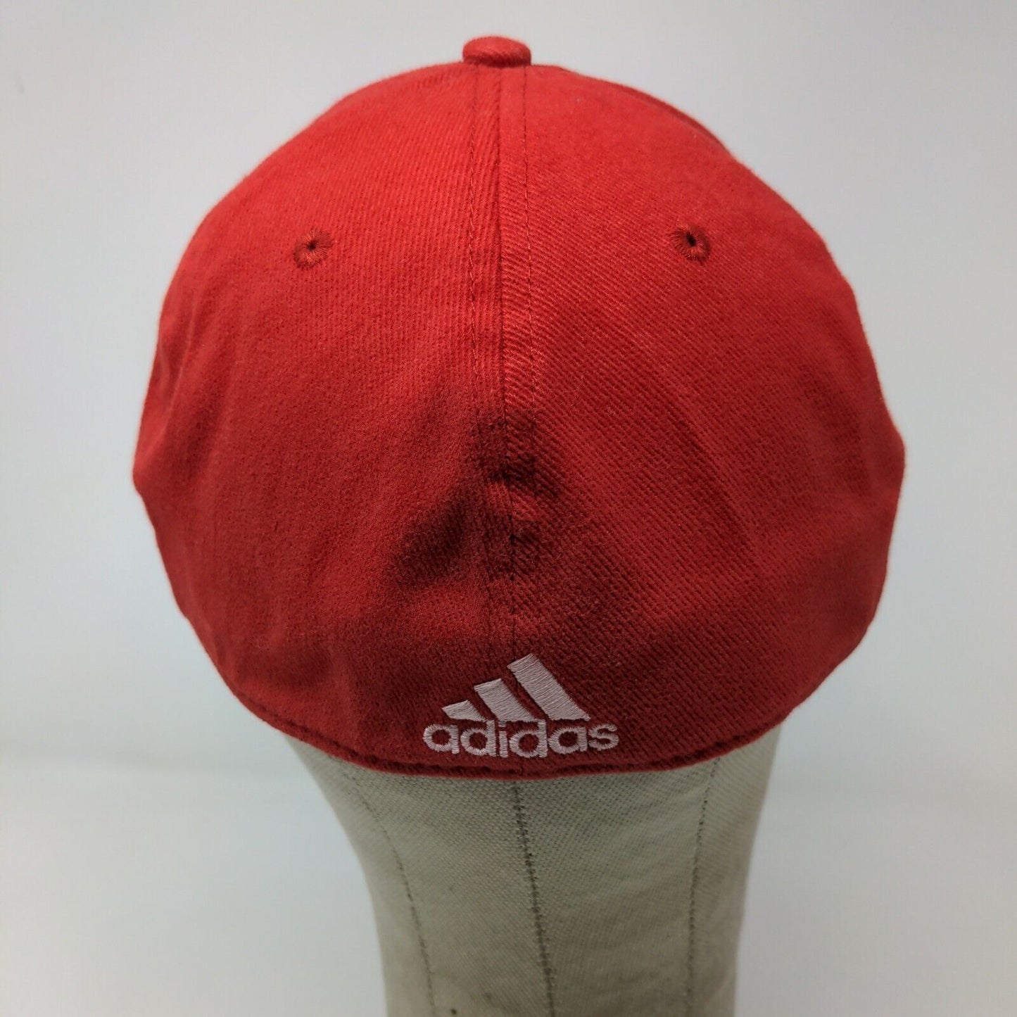 Adidas Men's Fitted Hat Red Size L/XL Embroidered Big P Logo