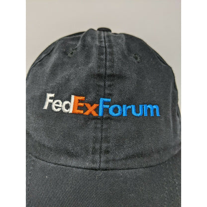 FedEx Forum Hat Embroidered Logo Strapback Black OSFA