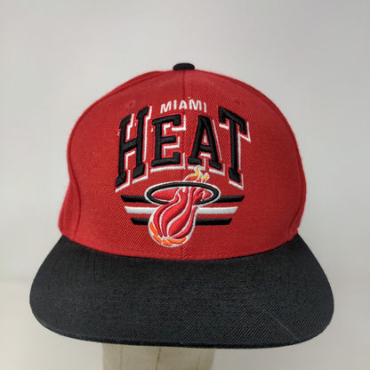 Mitchell & Ness Men's Miami Heat Hardwood Classics Wool Hat Red Embroidered