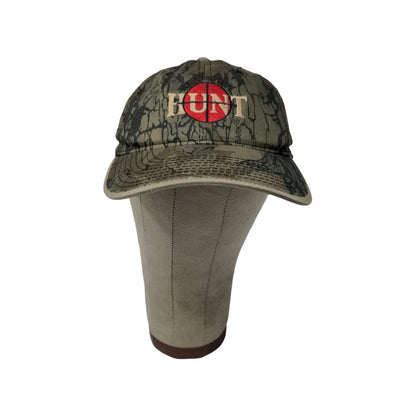 Bark Camo Real Men Hunt Hat Slideback Green Brown OSFM Embroidered Target Logo