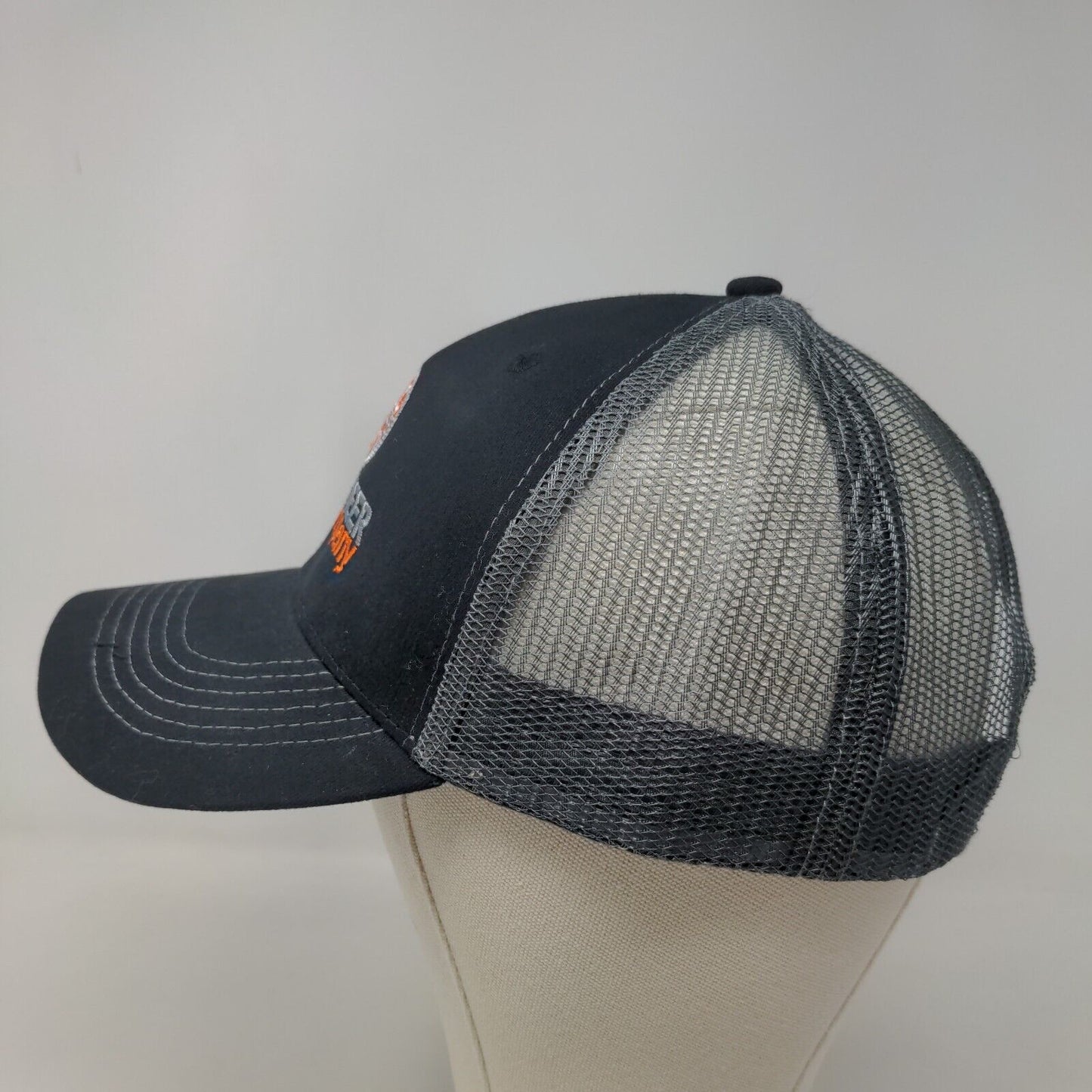 Hit Wear Men's Snapback Mesh Back Hat Black Size OSFM Embroidered Buccaneer Rope