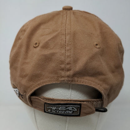 Ahead Extreme Men's Strapback Hat Tan Adjustable Golf Club of Avon Logo