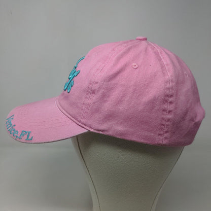 Lucky 7 Women's Strapback Hat Pink Adjustable Embroidered Sharky's Venice FL