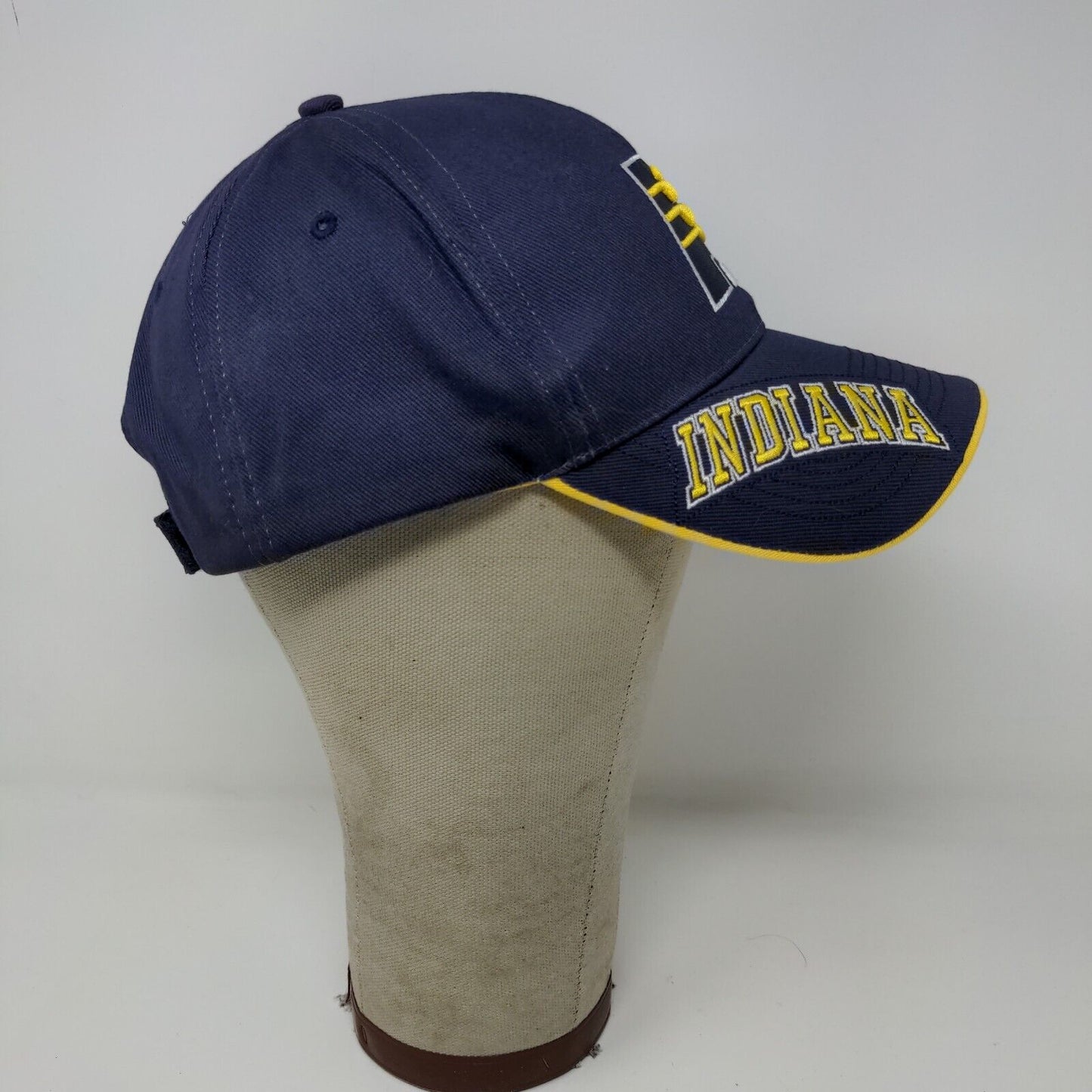 NBA Indiana Pacers Strapback Hat Blue Yellow OSFA Embroidered Logo