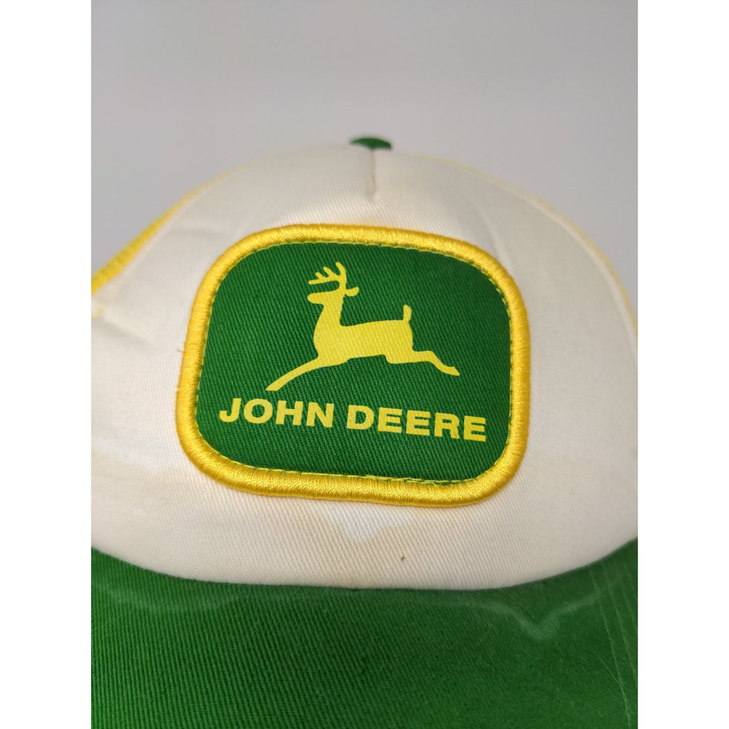 Vintage John Deere Mesh Back Snapback Trucker Hat Embroidered Patch