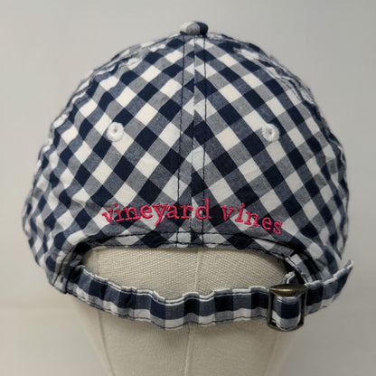 Vineyard Vines Women's Slideback Hat Multicolored Check Pattern Embroidered Logo