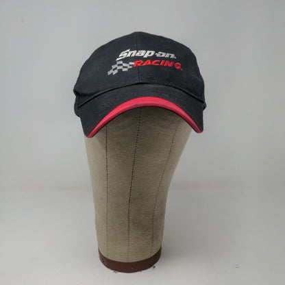 Snap On Racing Hit Wear Black Red Hat Cap Adjustable Embroidered 100 Cotton OSFA