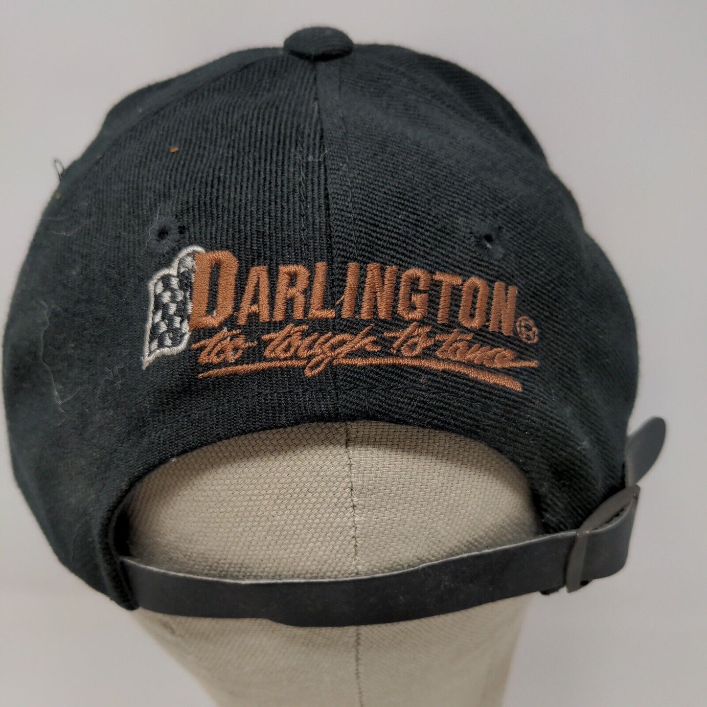 Nascar Hat/Cap Too Tough To Tame Darlington Motor Speedway Leather Embroidered