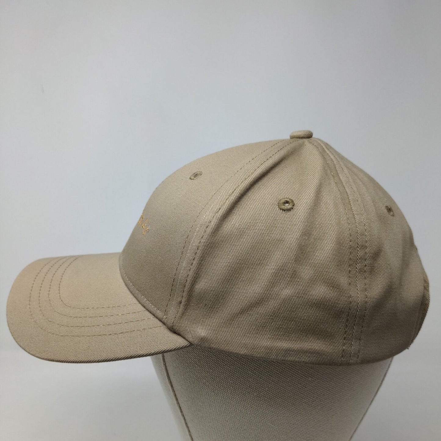 Lands' End Men's Strapback Hat Tan Size OS Embroidered Logo Hopscotch Air